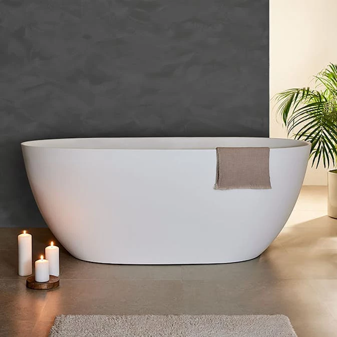 Badkar Bathlife Vila Gjutmarmor 1600 Vit 3 Badkar Bathlife Vila Gjutmarmor 1600 Vit