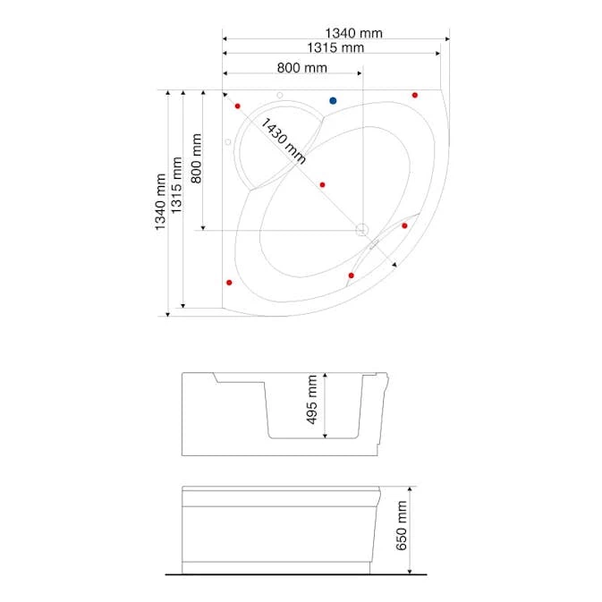 Bubbelbadkar Neptun Aventurin Komfort 5 Bubbelbadkar Neptun Aventurin Komfort - Bild 3