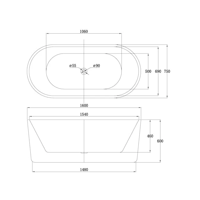 Badkar Bathlife Fridsam Fristående Rund Vit 11 Badkar Bathlife Fridsam Fristående Rund Vit - Bild 9