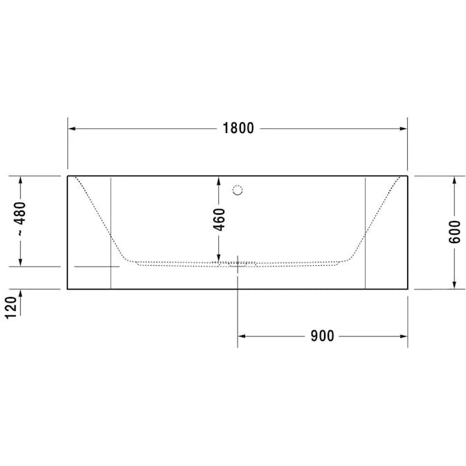 Badkar Duravit Happy D2 Vägg 10 Badkar Duravit Happy D2 Vägg - Bild 8