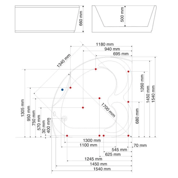 Bubbelbadkar Neptun Briljant Slät Komfort 4 Bubbelbadkar Neptun Briljant Slät Komfort - Bild 2