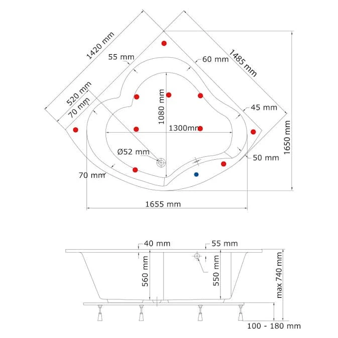 Bubbelbadkar Neptun Diamant Duo Komfort 5 Bubbelbadkar Neptun Diamant Duo Komfort - Bild 3