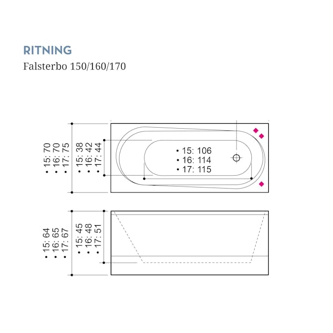 Badkar Swebad Falsterbo Standard 7 Badkar Swebad Falsterbo Standard - Bild 5