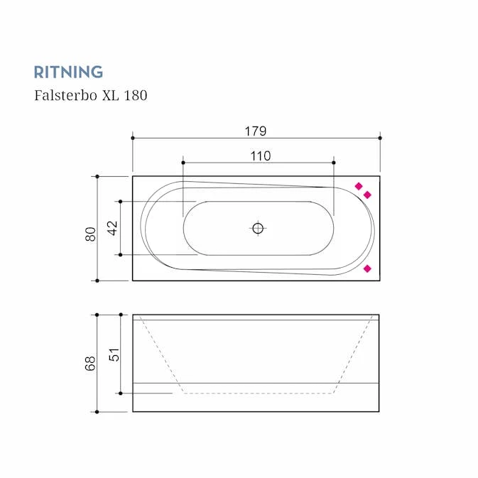 Badkar Swebad Falsterbo Standard 9 Badkar Swebad Falsterbo Standard - Bild 7