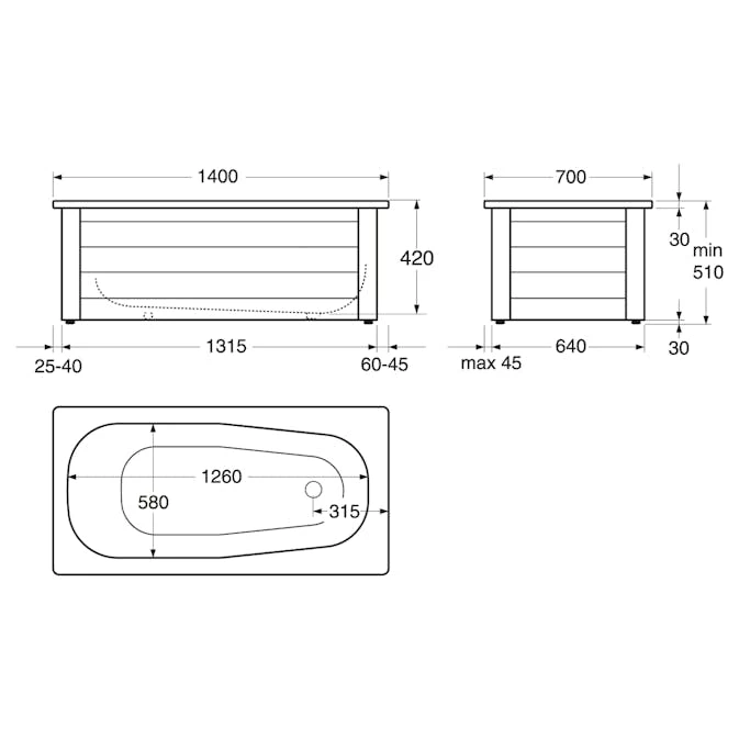 Badkar Gustavsberg 1400 6 Badkar Gustavsberg 1400 - Bild 4