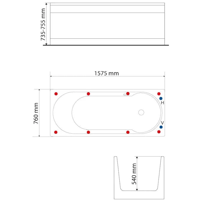 Bubbelbadkar Neptun Granit Komfort 5 Bubbelbadkar Neptun Granit Komfort - Bild 3
