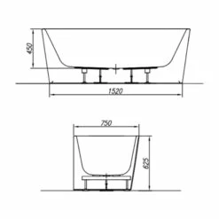 Badkar Comfornette Isabella -golvshop Försäljningsbutik isabella170x75 ritning 1 9d83ace1 0257 4c03 ab83 6ebf75aef7d1