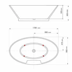 Badkar Neptun Porfyr Klio 1800 Mm -golvshop Försäljningsbutik porfyr klio ritning 13cdcd34 f3a3 4e78 83c5 fb7548286cdd