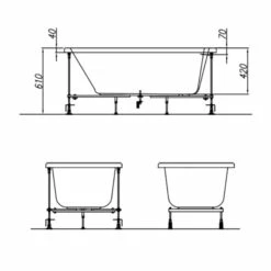 Badkar Comfornette Stockholm -golvshop Försäljningsbutik stockholm 140x70 ritning 1 8c147335 db61 4a21 b249 261632a5850f