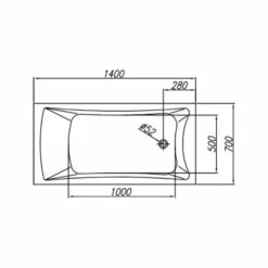 Badkar Comfornette Stockholm -golvshop Försäljningsbutik stockholm140x70 ritning 2 0d6a6385 28a2 479d 8c8b ec3022707140