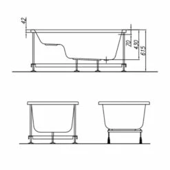 Badkar Comfornette Sydney -golvshop Försäljningsbutik sydney 140x70 ritning 1 2bc27dec ddc4 4145 b35d cb424206bdd5
