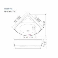 Badkar Swebad Visby -golvshop Försäljningsbutik visby 140150 ritning f2f94ab4 7579 4fd0 bc2b ea3819805cae